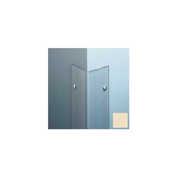 Pawling Polycarbonate Surface Mounted 90Deg Corner Guard, 3/4" Wing, 4'H., Ivory, Un-Drilled CG-16-4-2 - main